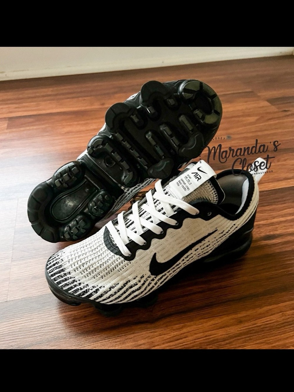 Nike Air VaporMax Flyknit 3 GS Black and White